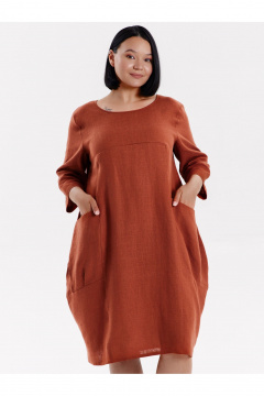 Платье SHLOMO 4-6 медно-коричневый - фото 2