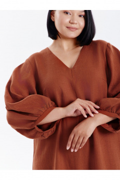 Платье SHLOMO 4-7 медно-коричневый - фото 3