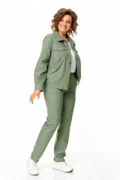 Брюки, жакет VI ORO VR-1199 олива - фото 4