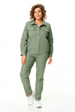 Брюки, жакет VI ORO VR-1199 олива - фото 5