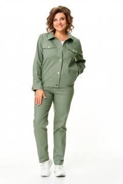 Брюки, жакет VI ORO VR-1199 олива - фото 3