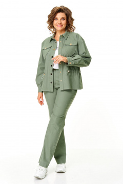 Брюки, жакет VI ORO VR-1202 олива - фото 5