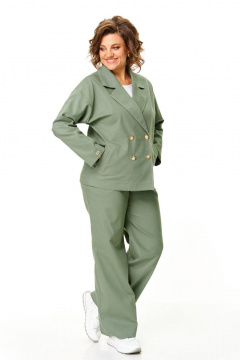 Брюки, жакет VI ORO VR-1207 олива - фото 4