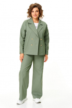 Брюки, жакет VI ORO VR-1207 олива - фото 2