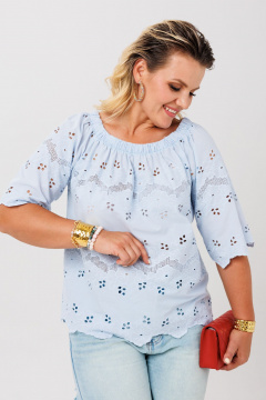 Блуза Anastasia 1131.2 голубой - фото 5