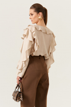 Блуза Панда 103243 бежевый - фото 4