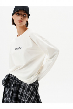 Лонгслив 10DENCY 23334 молочный-черный - фото 1