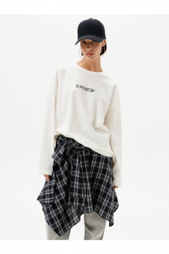 Лонгслив 10DENCY 23334 молочный-черный - фото 3