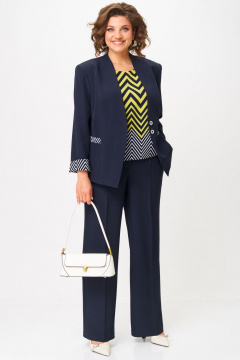 Блуза, брюки, жакет Aira Style 24233 синий - фото 5