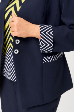 Блуза, брюки, жакет Aira Style 24233 синий - фото 3