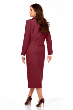 Блуза, жакет, юбка БагираАнТа 1049 бордовый - фото 3