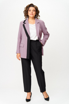 Брюки, жакет ANASTASIA MAK 1244 пыльная _роза+черный - фото 2
