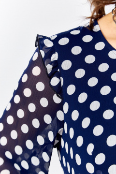 Платье Lady Secret 25301 синий+пр.горошек - фото 5