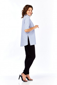 Рубашка Avenue 0338-3 полоска, синий+молочный - фото 4