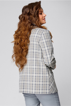 Жакет Fita 20393 бежево-серый - фото 3