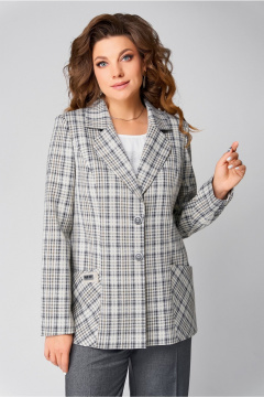 Жакет Fita 20393 бежево-серый - фото 2