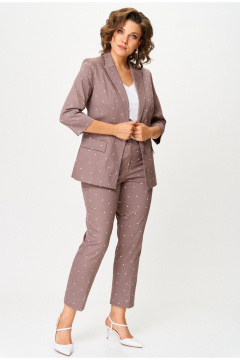 Брюки, жакет БелЭльСтиль 412-3_03_22+586-2_87_22_капучино - фото 3