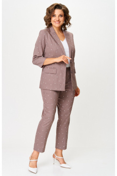 Брюки, жакет БелЭльСтиль 412-3_03_22+586-2_87_22_капучино - фото 1