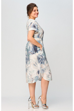 Платье, пояс БелЭльСтиль 834-2 35 22 голубой_дизайн - фото 4