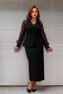 Жилет, юбка ANIDEN 6124-1 черный - фото 5