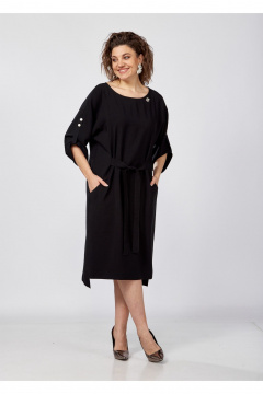 Платье ZigzagStyle 320 черный_ - фото 2