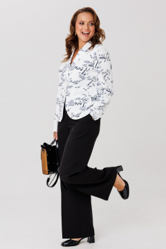 Брюки, жакет Mubliz 259 бело-черный - фото 3