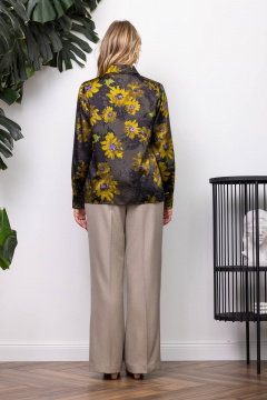 Блуза КАЛИНКА ВП-4262-024 черно-зеленый - фото 2