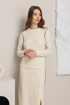 Джемпер КАЛИНКА ВТ-4538-В25 молочный - фото 2