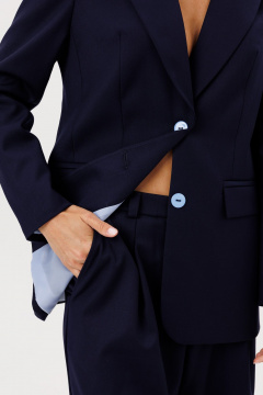 Брюки, жакет Ларс Стиль 1116/1 темно-синий - фото 4