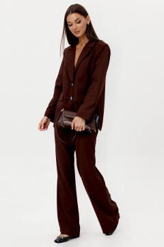 Брюки, жакет Ларс Стиль 1116 темно-коричневый - фото 2