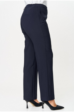 Синие классические брюки с стрелками и карманами БелЭльСтиль 596-2_79_22 темно-синий однотон - фото 3