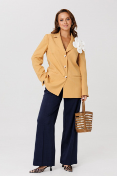 Брюки, жакет Mubliz 256 горчица - фото 2