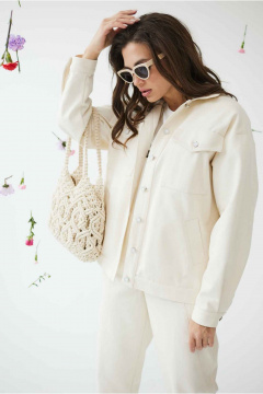 Брюки, жакет Mislana 6494 молочно-сливочный - фото 3