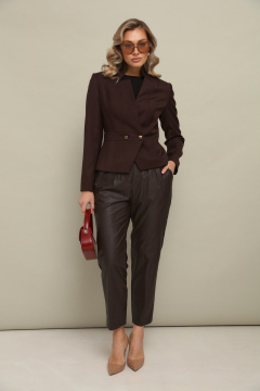 Брюки, жакет LM К102020 коричневый - фото 5