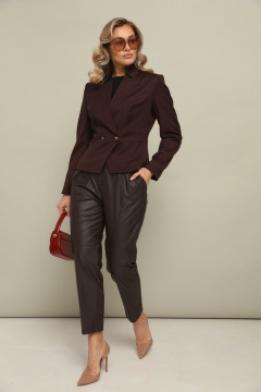 Брюки, жакет LM К102020 коричневый - фото 4