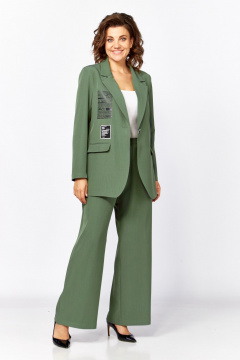 Брюки, жакет Rishelie 986 оливковый - фото 1
