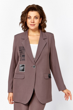 Брюки, жакет Rishelie 986 пыльно-баклажановый - фото 5