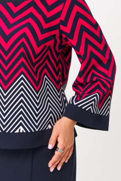 Блуза, юбка Aira Style 24126 малиново-синий - фото 3