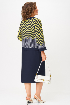 Блуза, юбка Aira Style 24126 лимонно-синий - фото 5