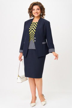 Блуза, жакет, юбка Aira Style 24125 синий - фото 1