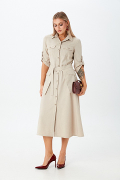 Платье LM М99 бежевый - фото 5