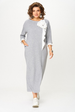 Платье Michel chic 2183 светло-серый_меланж - фото 3