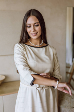 Платье КАЛИНКА ВП-3942-023 бежевый - фото 4