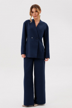 Брюки, жакет, пояс Amberа Style 2132 синий - фото 1