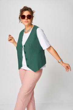 Жилет GRATTO 7442 изумруд - фото 5