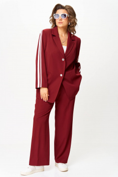 Брюки, жакет Karina deLux M-1336 бордо - фото 1