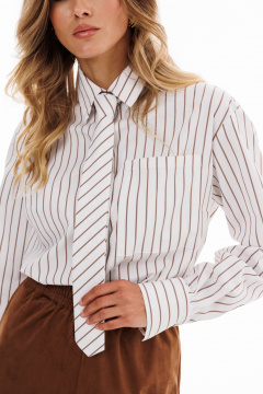 Галстук EOLA 0062 молочный_принт - фото 2