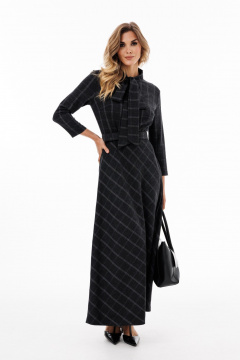 Платье EOLA 2891 черный_клетка - фото 3