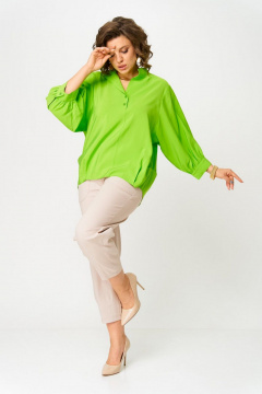 Брюки, рубашка Danaida 2216 зеленый/беж - фото 2