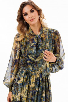 Платье EOLA 2900 хаки/синий - фото 4